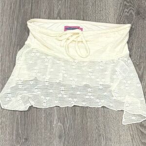 Edikted Cream Lace Tube Top